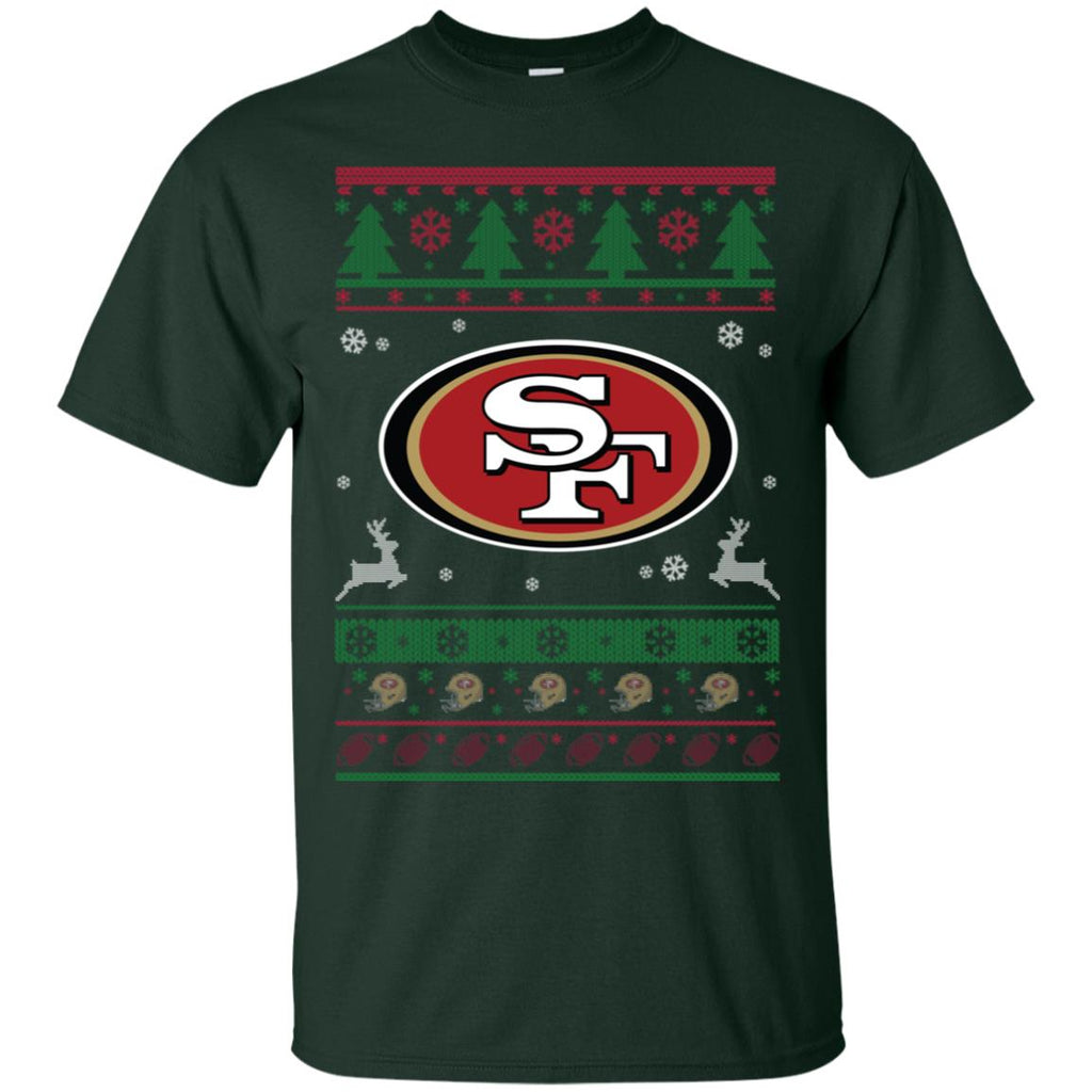 San Francisco 49ers Logo Football Teams Ugly Christmas Sweater Men T-Shirt