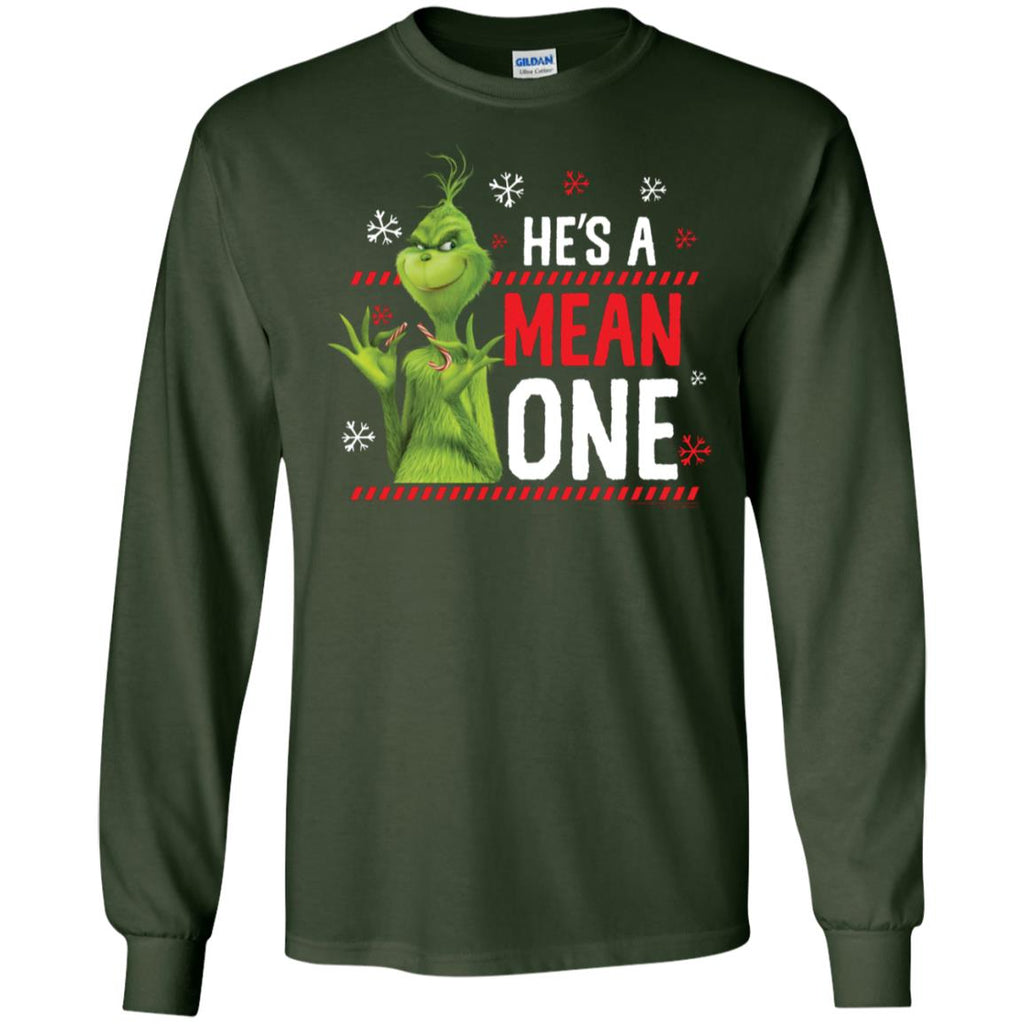 Dr. Seuss The Grinch Me Being Jolly Men Long SLeeve Shirt