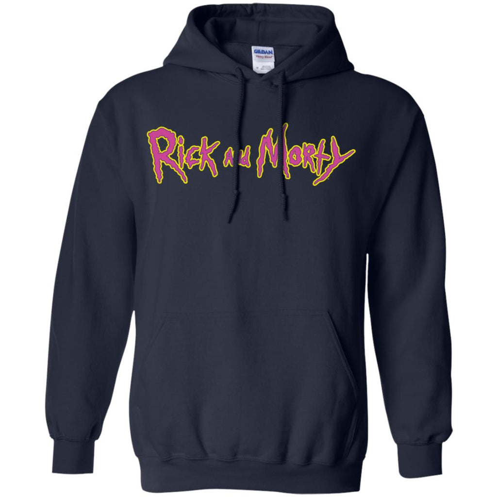 Rick And Morty Title Typography Shirt Men Pullover Hoodie