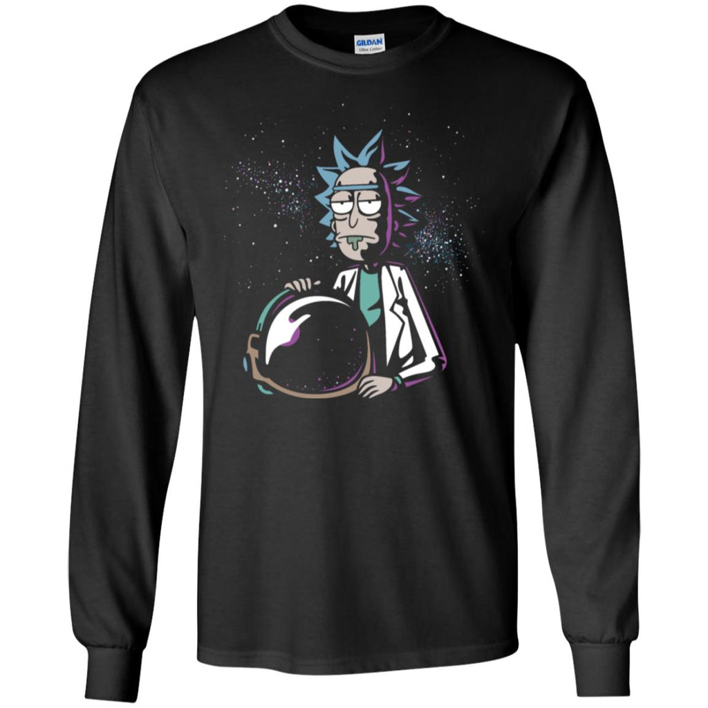 Rick And Morty Astronaut Helmet Men Long SLeeve Shirt