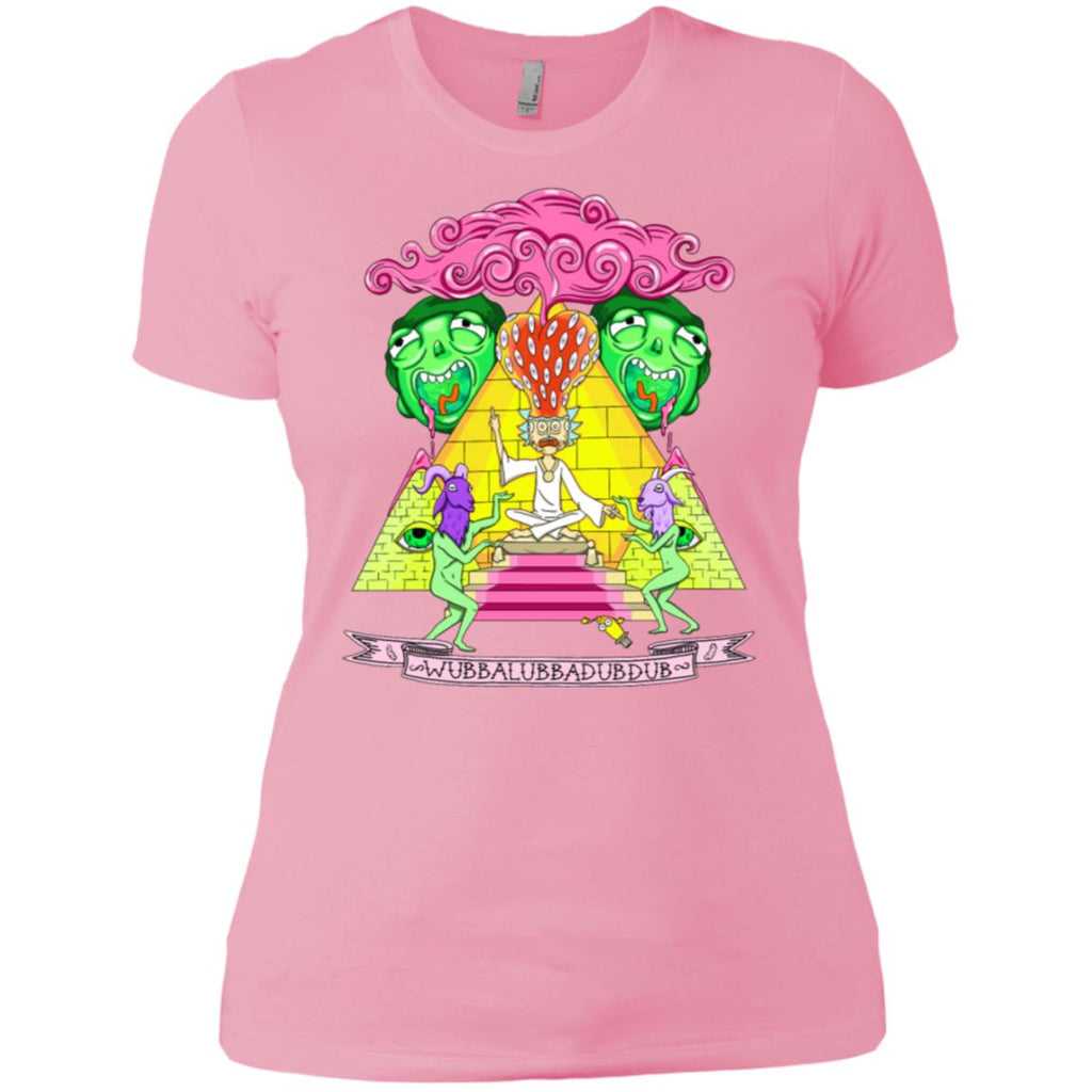 Rick And Morty Pyramid With Catchphrase Women T-Shirt