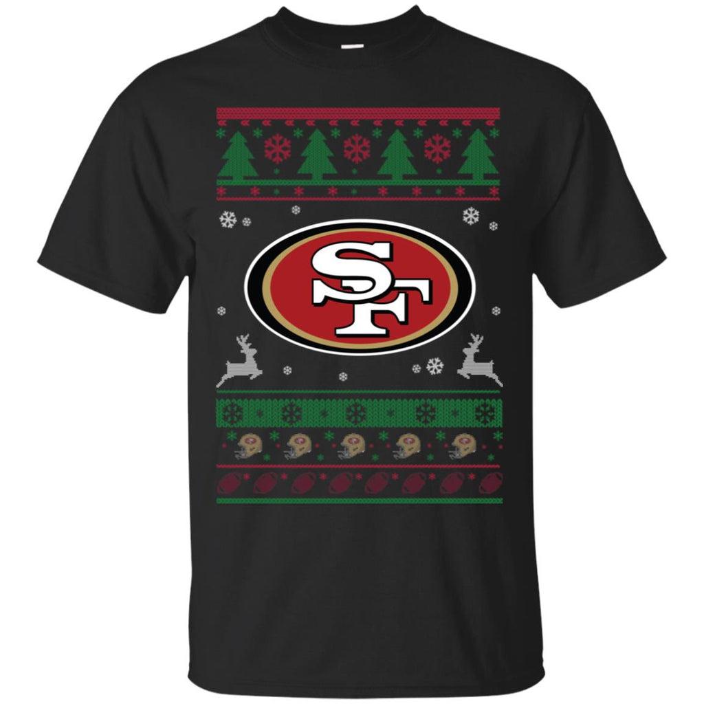 San Francisco 49ers Logo Football Teams Ugly Christmas Sweater Men T-Shirt