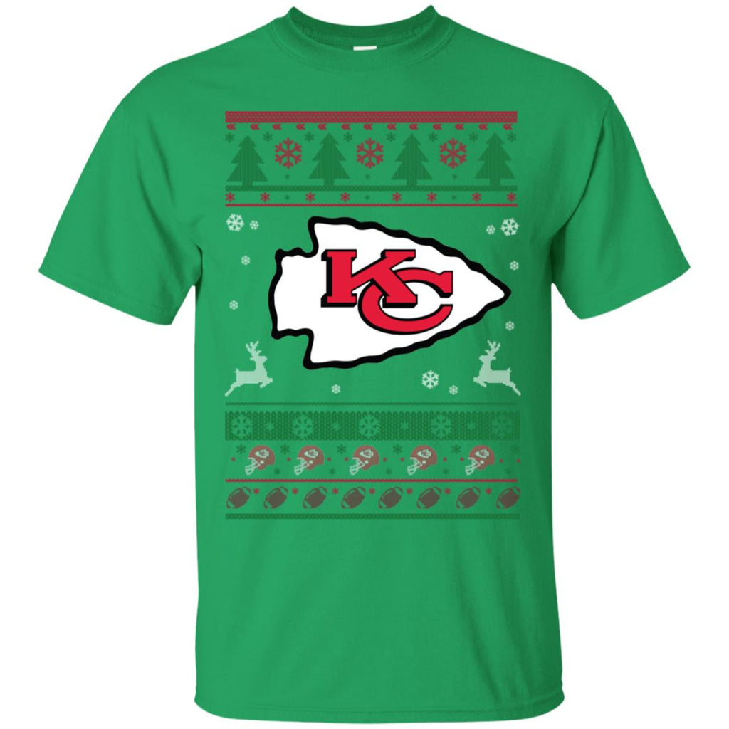 Kansas City Chiefs Logo Football Teams Ugly Christmas Sweater Men T-Shirt