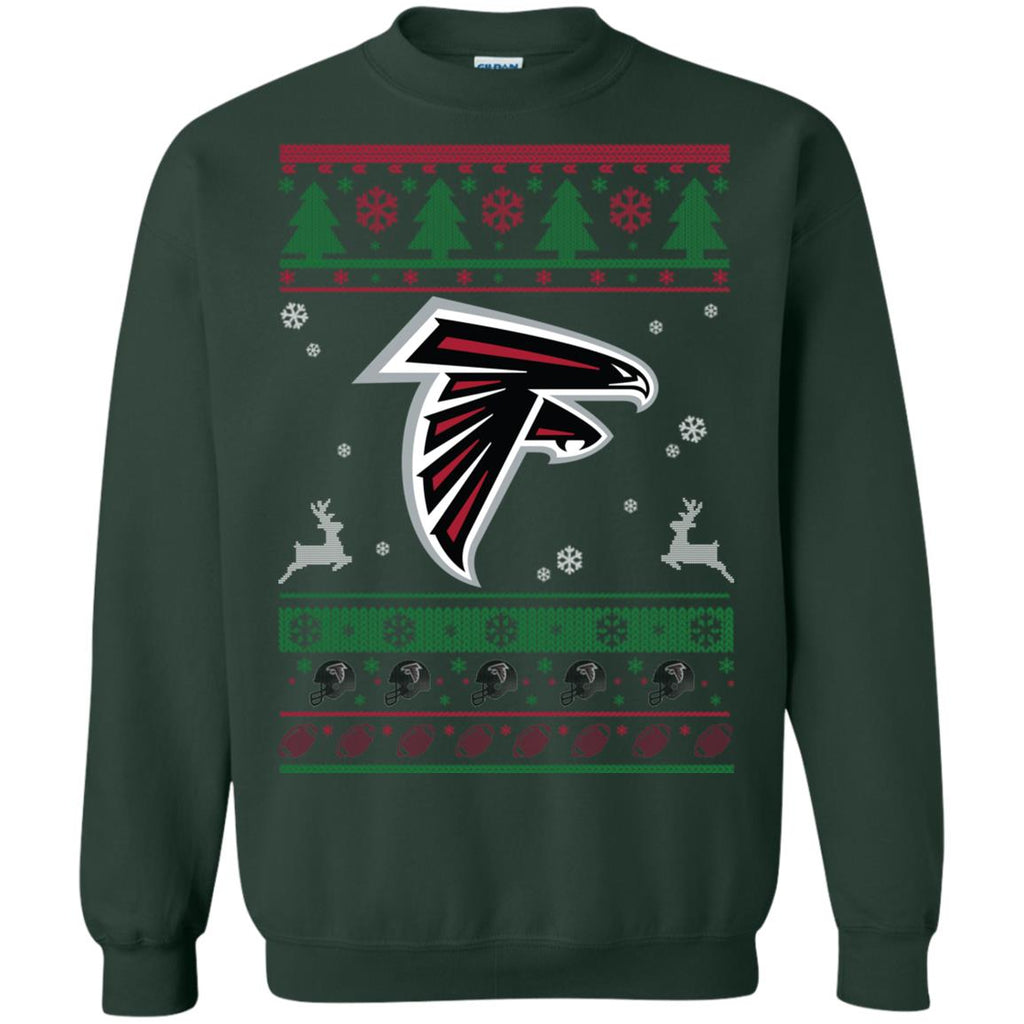 Atlanta Falcons Logo Football Teams Ugly Christmas Sweater Unisex Crewneck Pullover Sweatshirt