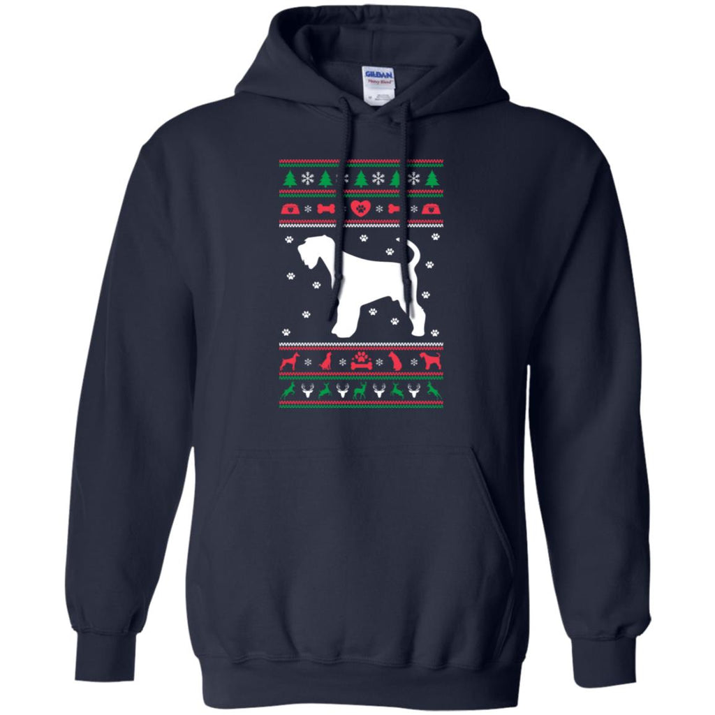 Christmas Airedale Dog Men Pullover Hoodie