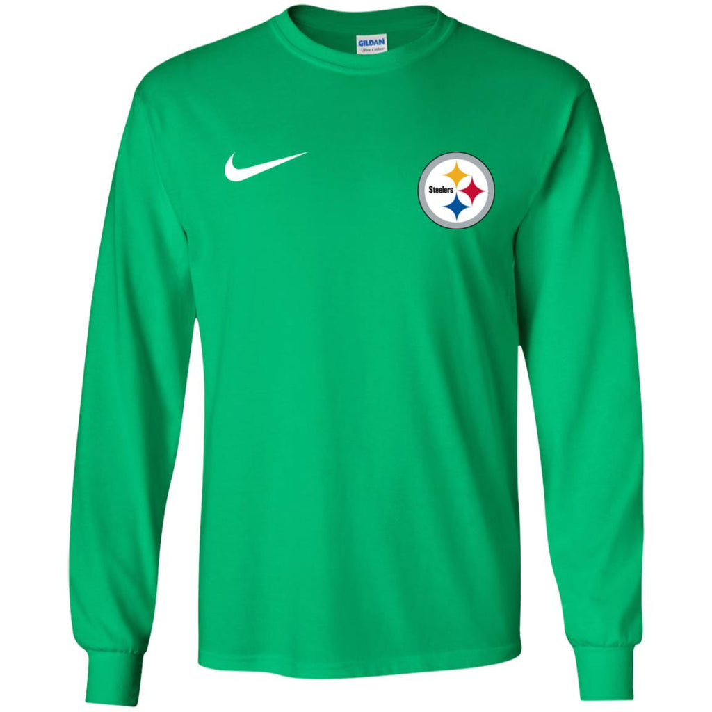Nike Pittsburgh Steelers Logo Nfl Football Men Long SLeeve Shirt