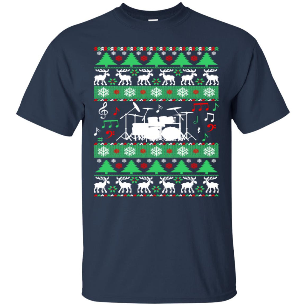 Drums Drummer Ugly Christmas Men T-Shirt