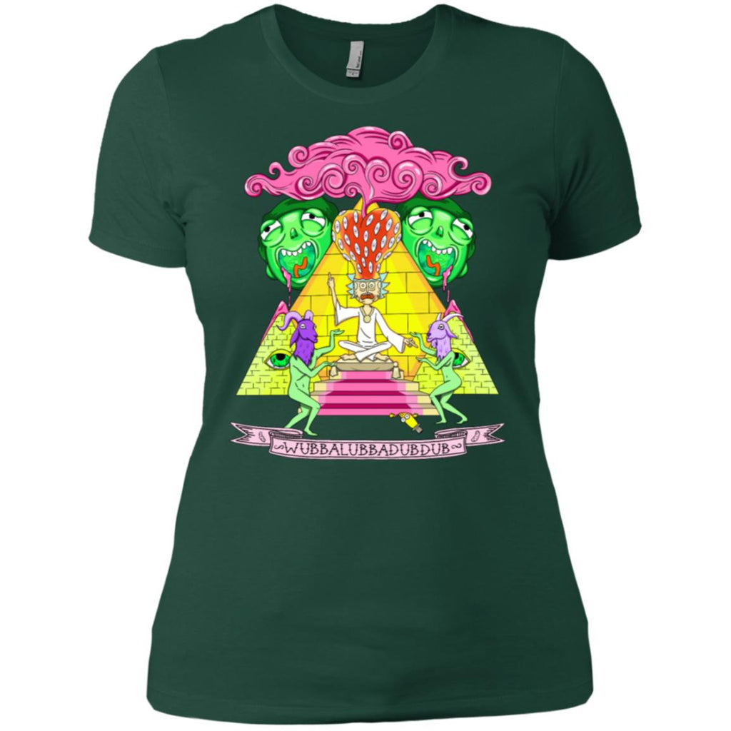 Rick And Morty Pyramid With Catchphrase Women T-Shirt