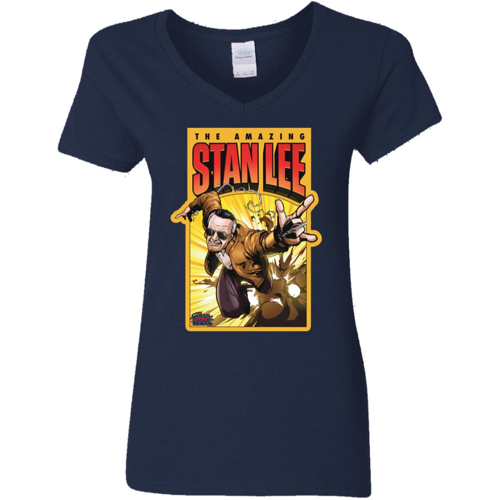 Pow - Entertainment's Amazing Stan Lee Women V-Neck T-Shirt