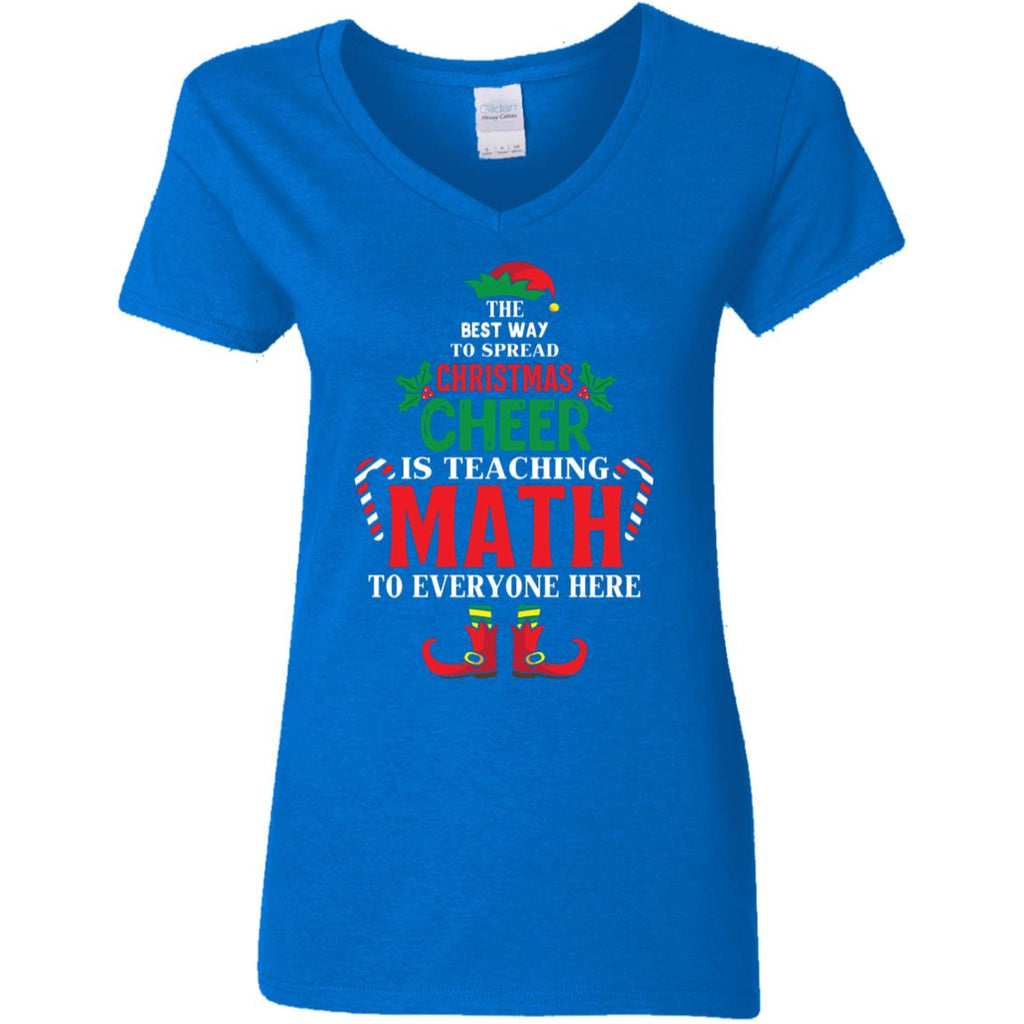 Christmas Cheer Is Teaching Math Women V-Neck T-Shirt