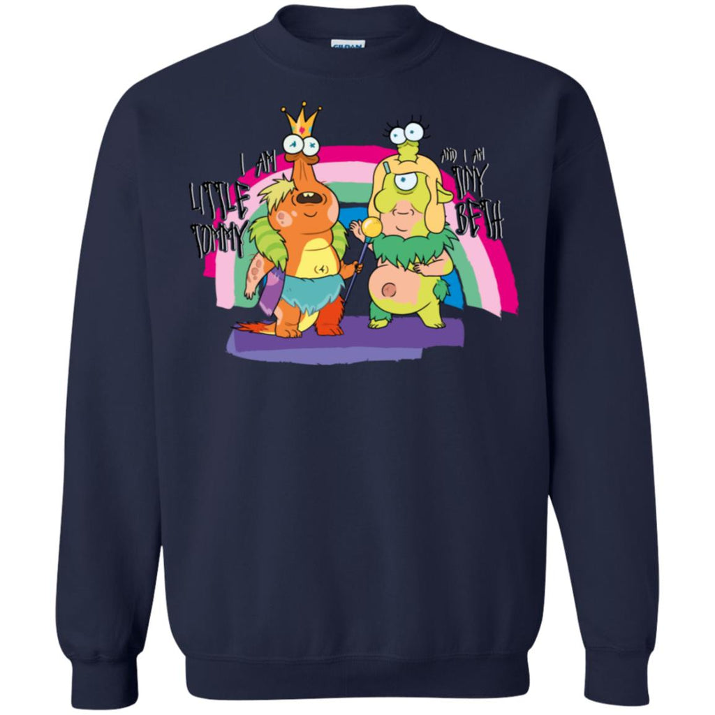 Rick And Morty Little Tommy And Tiny Beth Unisex Crewneck Pullover Sweatshirt