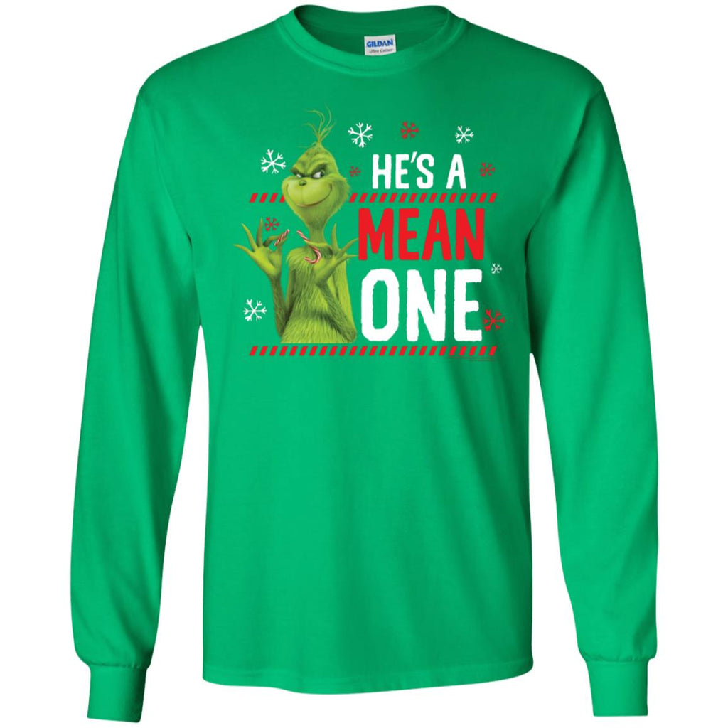 Dr. Seuss The Grinch Me Being Jolly Men Long SLeeve Shirt