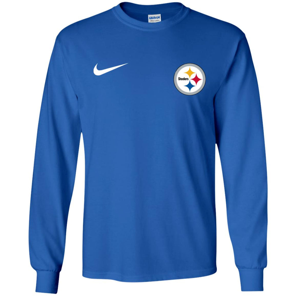 Nike Pittsburgh Steelers Logo Nfl Football Men Long SLeeve Shirt