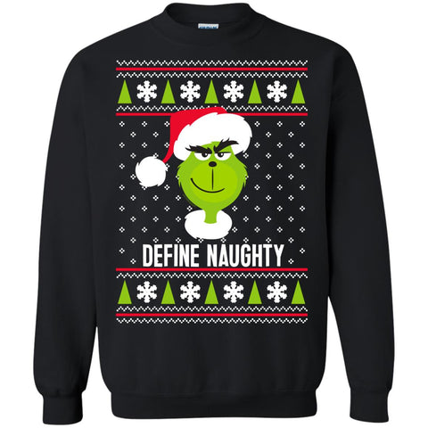 Dr. Seuss The Grinch Naughty Grinch Christmas Sweatshirt Unisex Crewneck Pullover Sweatshirt