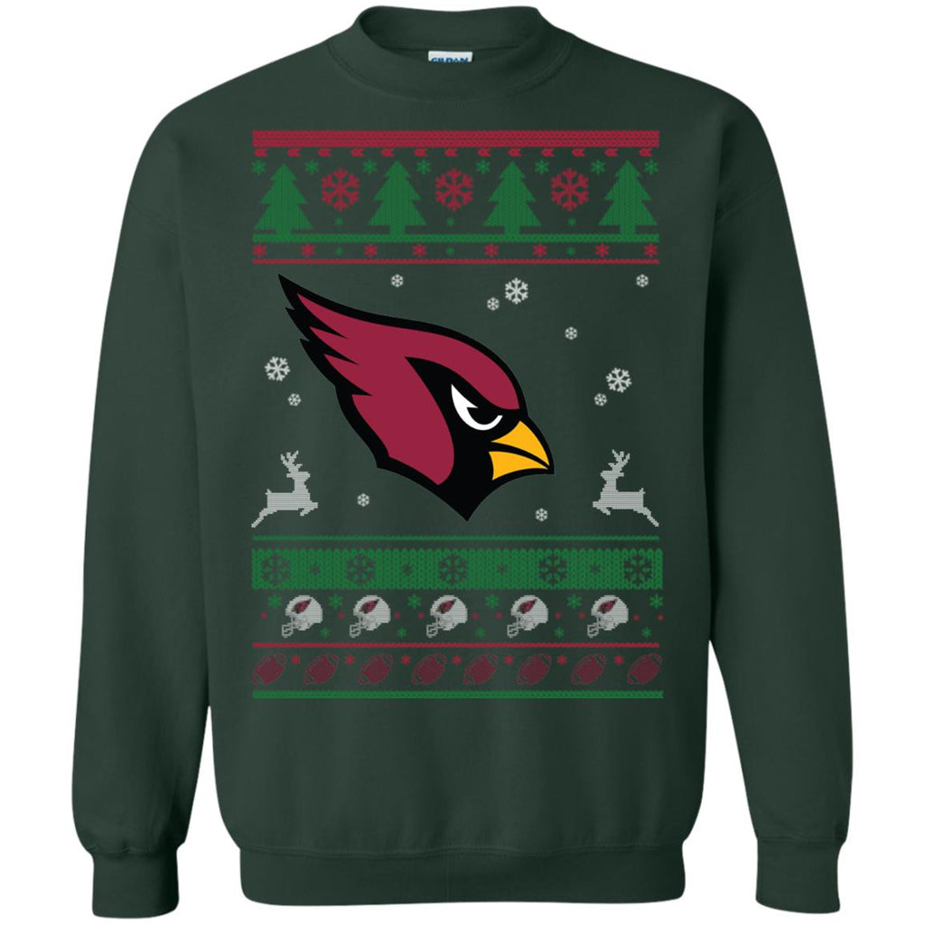 Arizona Cardinals Logo Football Teams Ugly Christmas Sweater Unisex Crewneck Pullover Sweatshirt