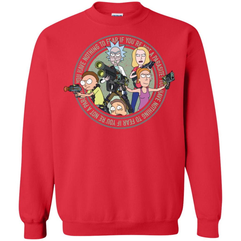 Rick And Morty And The Smith Family Unisex Crewneck Pullover Sweatshirt