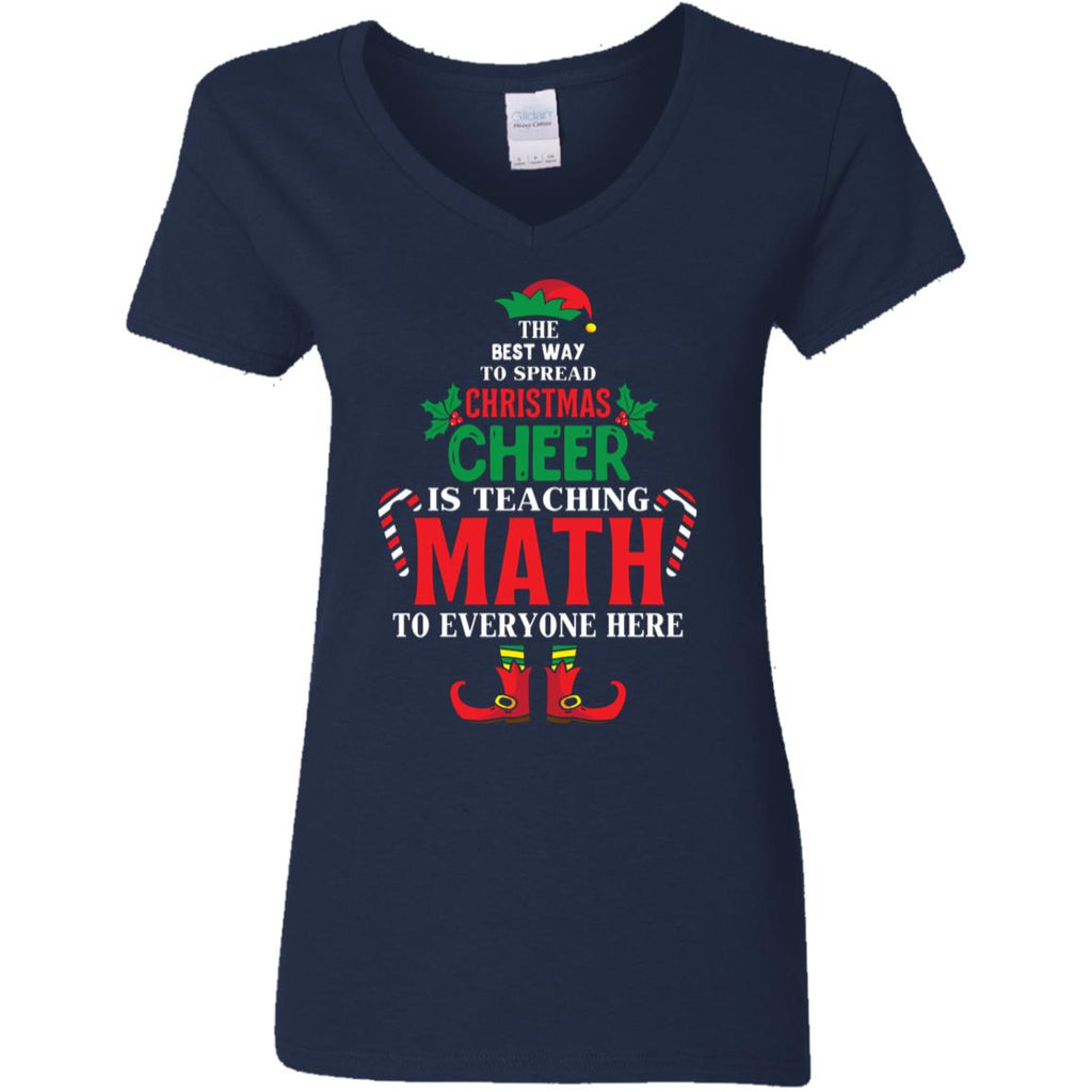 Christmas Cheer Is Teaching Math Women V-Neck T-Shirt