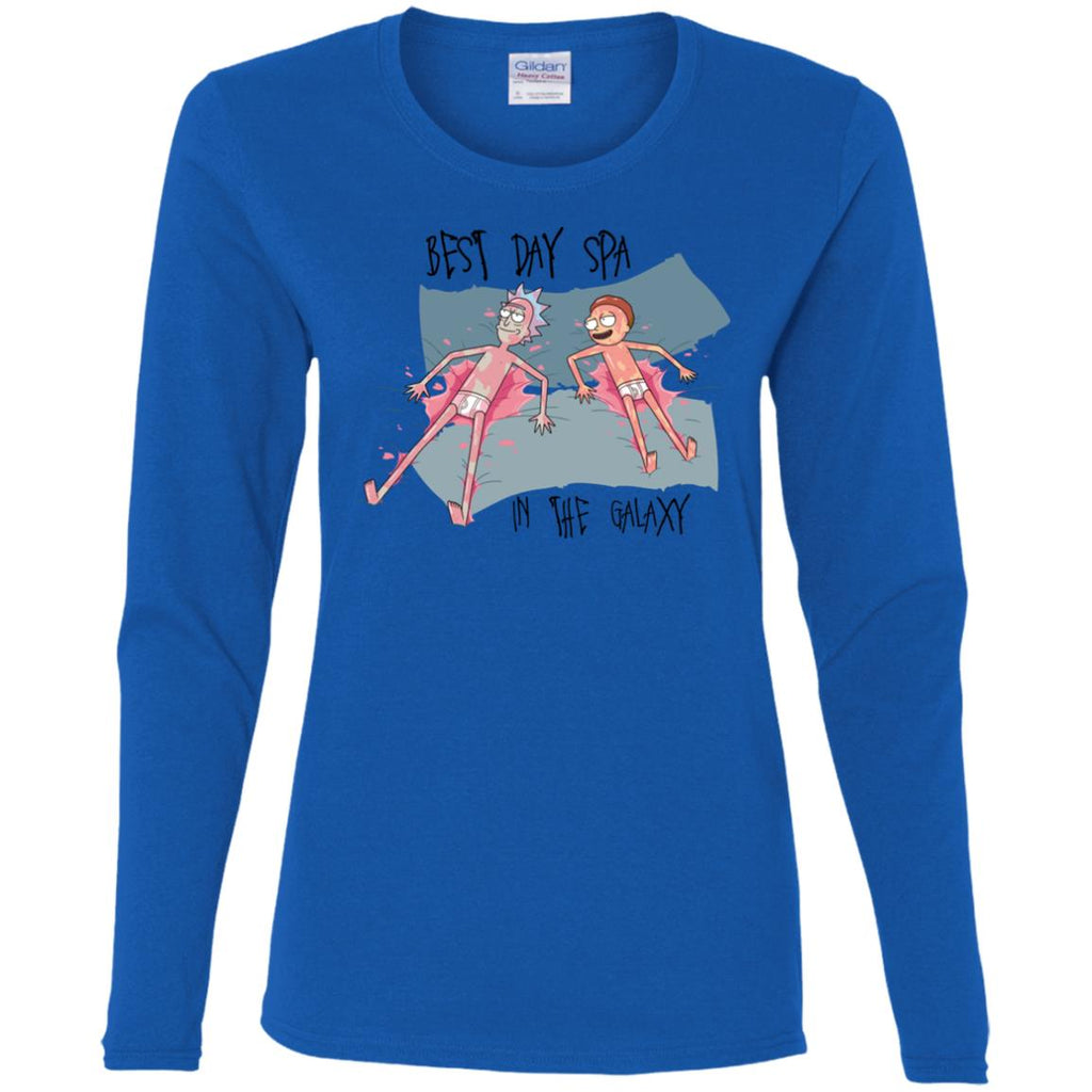 Rick And Morty Best Spa Day In The Galaxy Women Long Sleeve Shirt