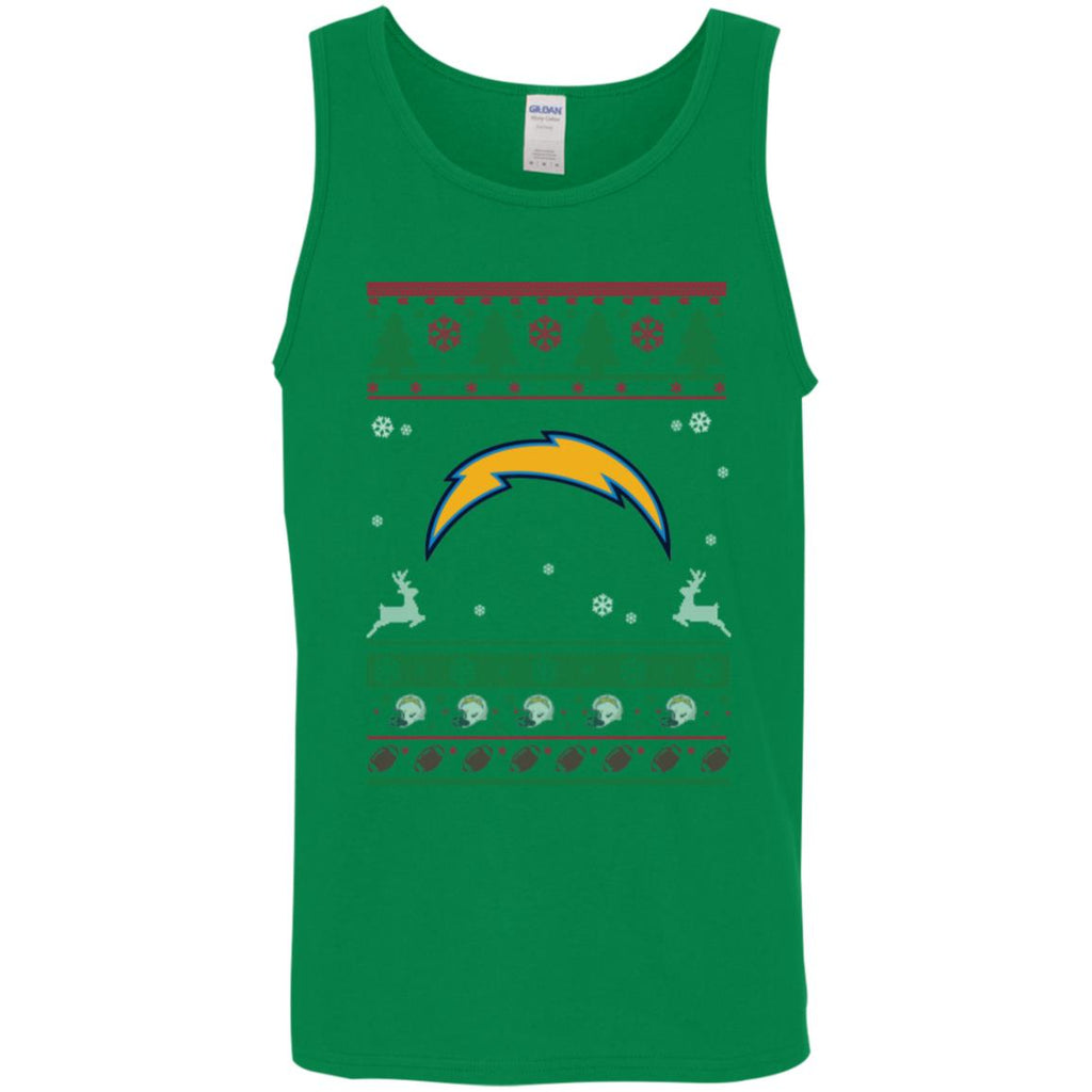 Los Angeles Chargers Logo Football Teams Ugly Christmas Sweater Men Tank Top