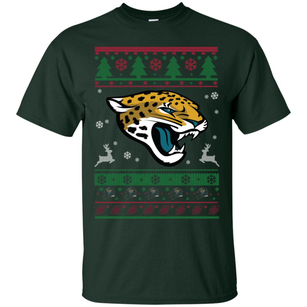 Jacksonville Jaguars Logo Football Teams Ugly Christmas Sweater Men T-Shirt