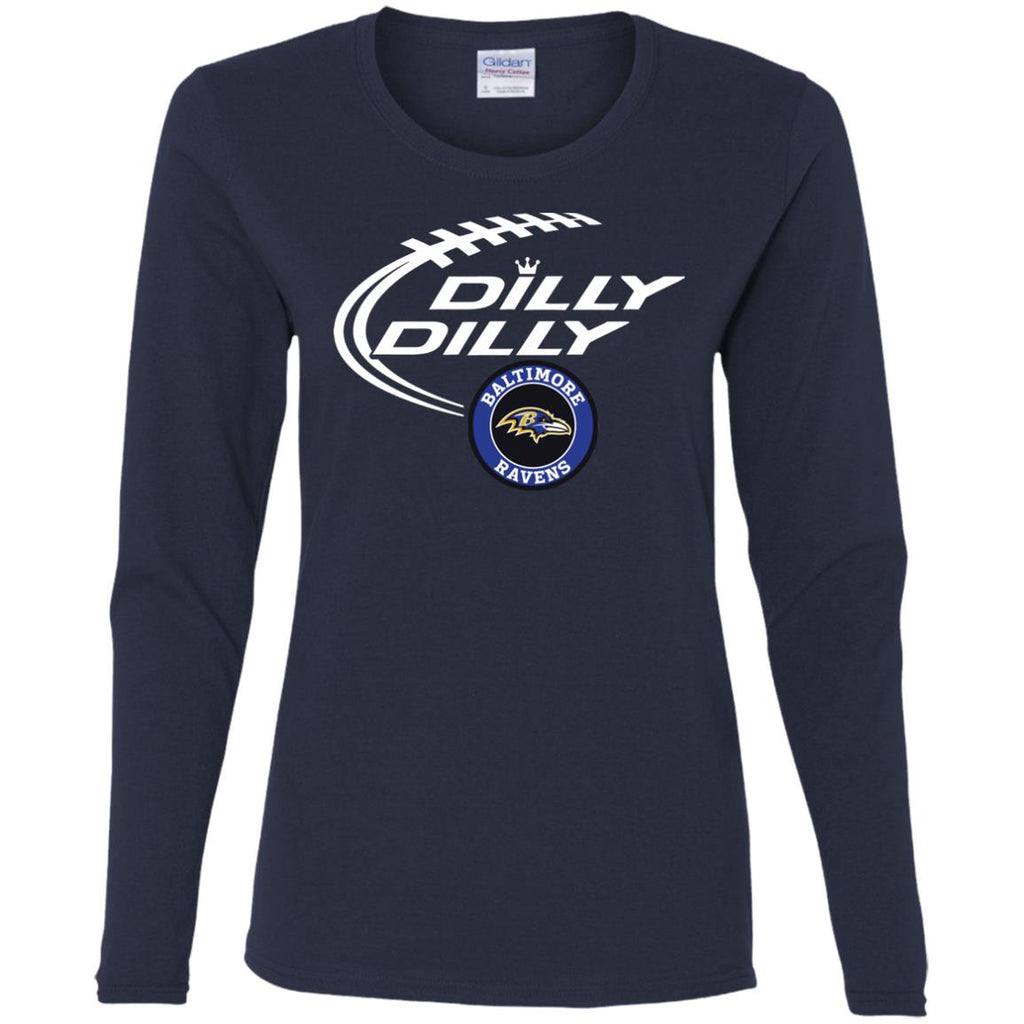 Dilly Dilly Baltimore Ravens Nfl Football Women Long Sleeve Shirt
