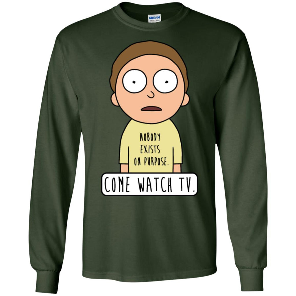 Rick And Morty Come Watch Tv Quote Men Long SLeeve Shirt