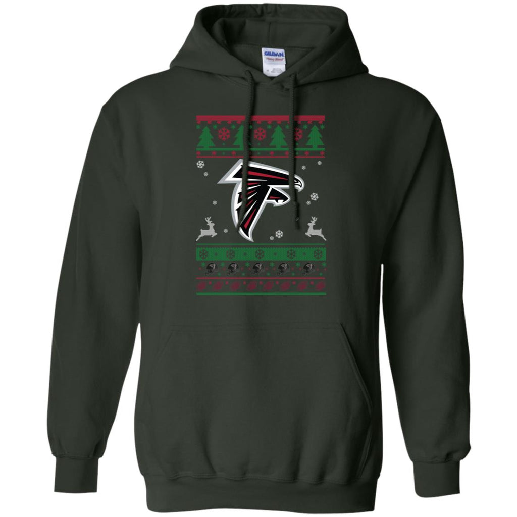 Atlanta Falcons Logo Football Teams Ugly Christmas Sweater Men Pullover Hoodie