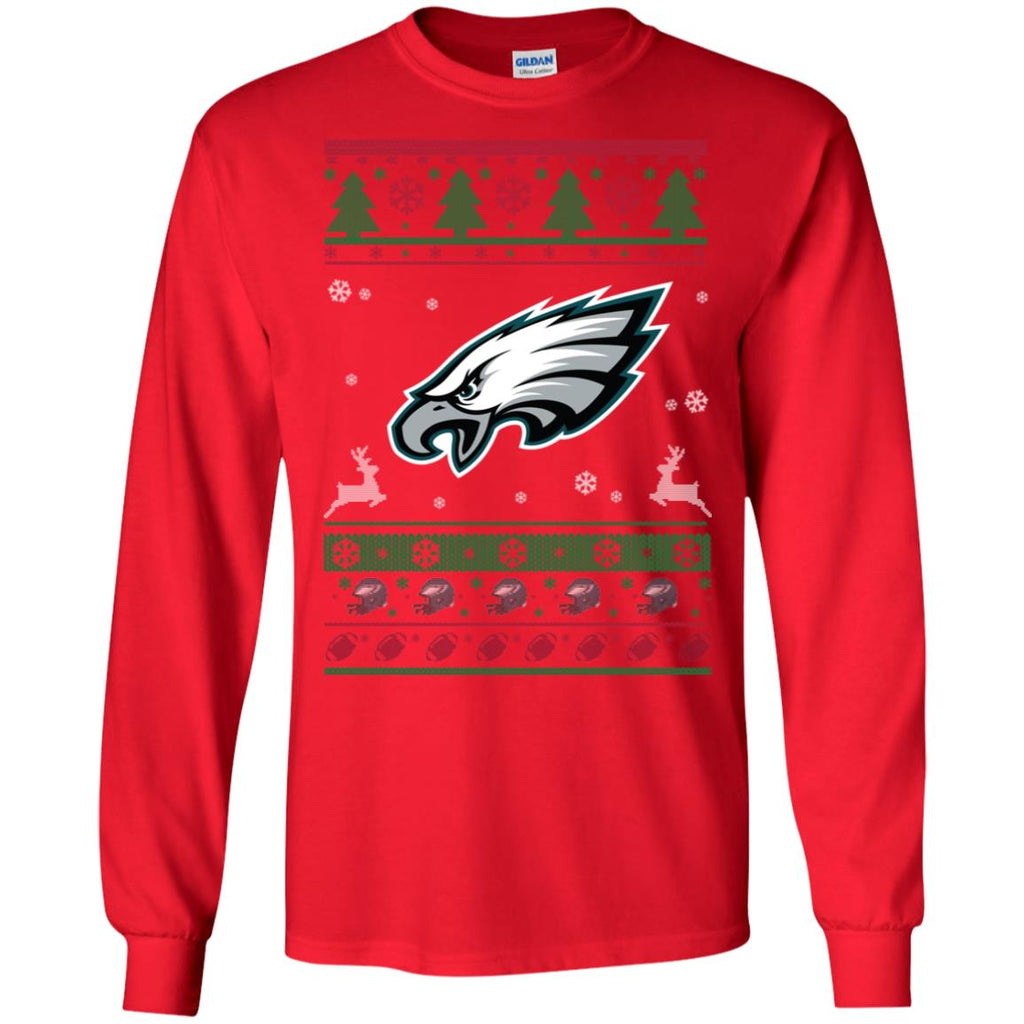 Philadelphia Eagles Logo Football Teams Ugly Christmas Sweater Men Long SLeeve Shirt