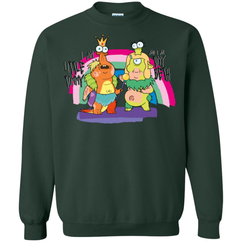 Rick And Morty Little Tommy And Tiny Beth Unisex Crewneck Pullover Sweatshirt