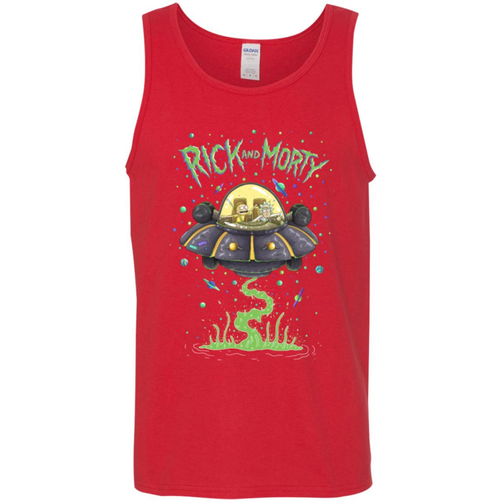 Rick And Morty Spaceship Illustration Men Tank Top