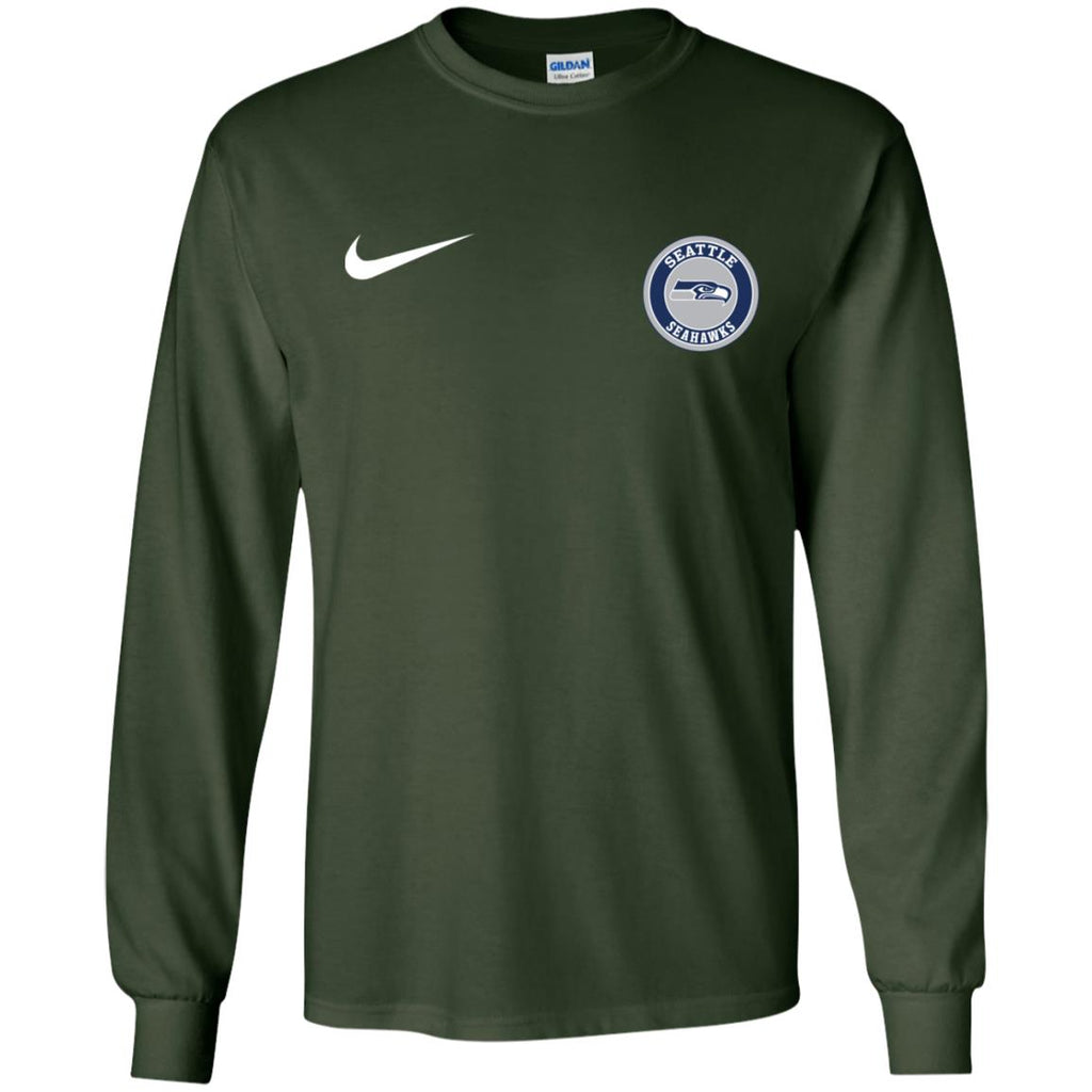 Nike Seatle Seahawk Nfl Football Men Long SLeeve Shirt