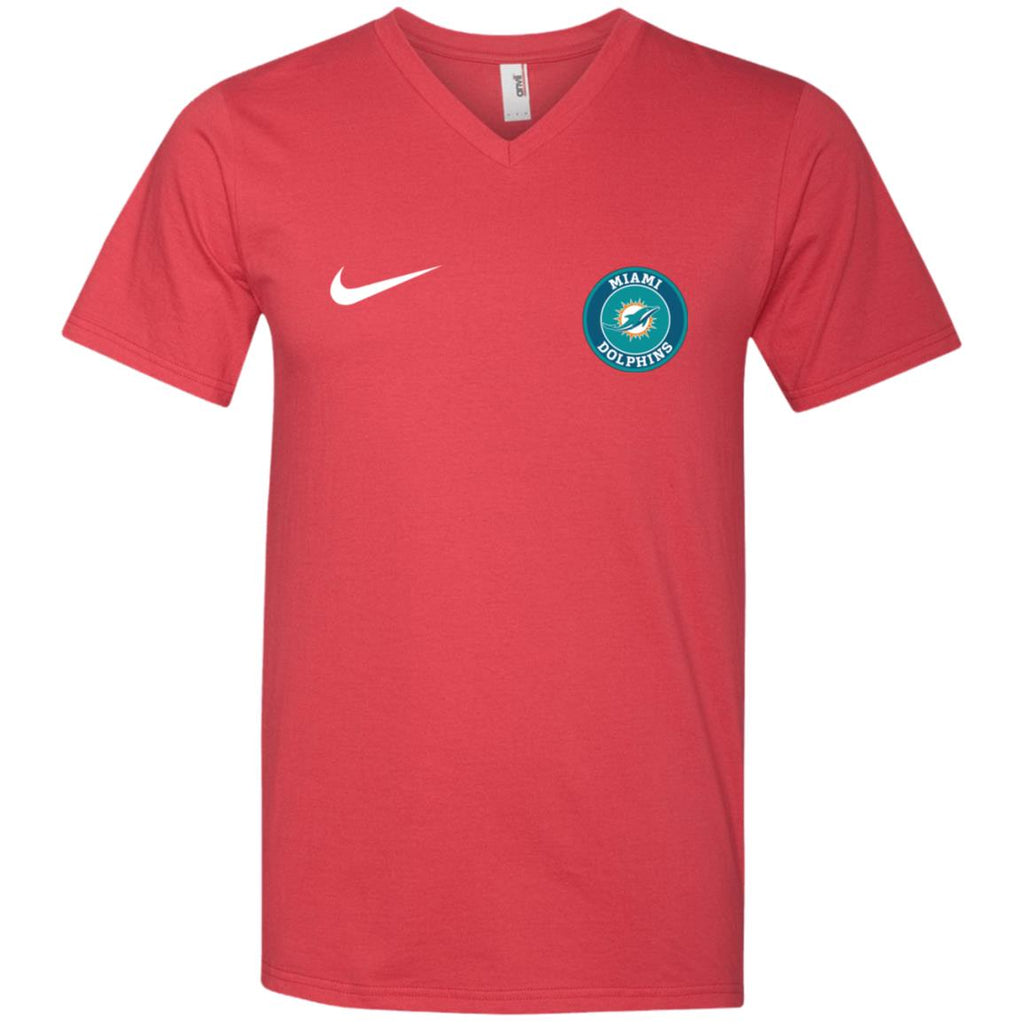 Nike Miami Dolphins Nfl Football Men V-Neck T-Shirt