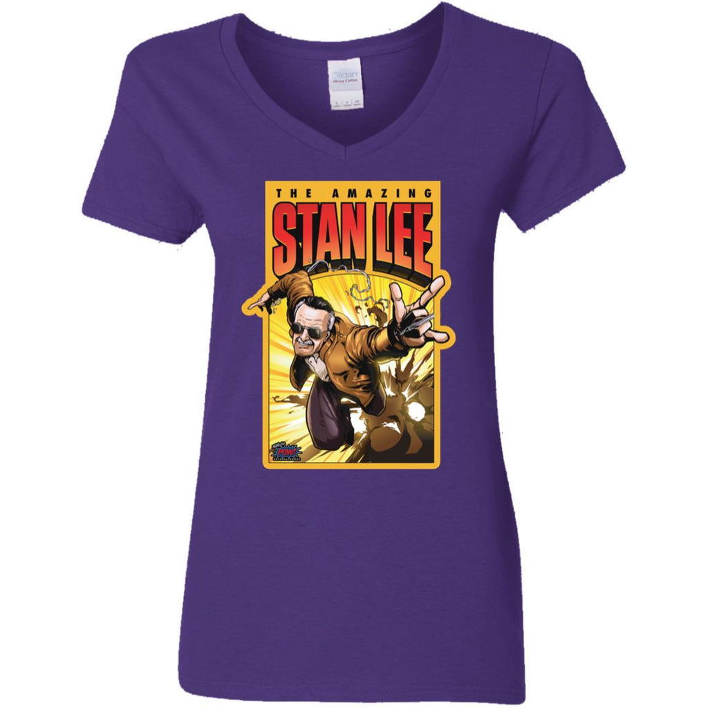 Pow - Entertainment's Amazing Stan Lee Women V-Neck T-Shirt