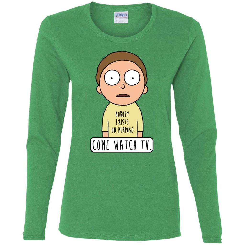 Rick And Morty Come Watch Tv Quote Women Long Sleeve Shirt