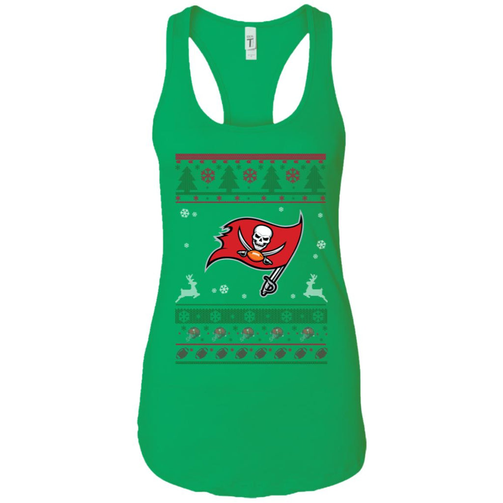 Tampa Bay Buccaneers Logo Football Teams Ugly Christmas Sweater Women Tank