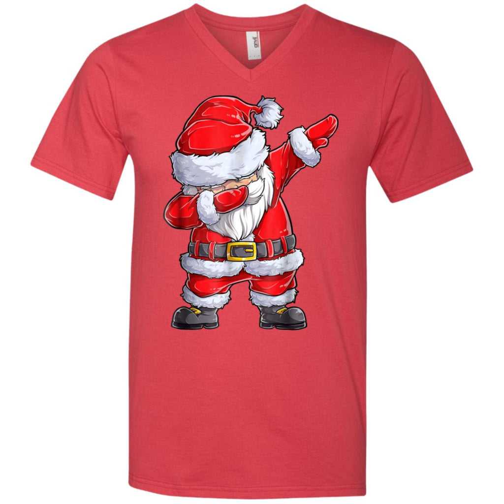 Dabbing Santa Shirt Christmas Boys Kids Men Xmas Gifts Tees Men V-Neck T-Shirt