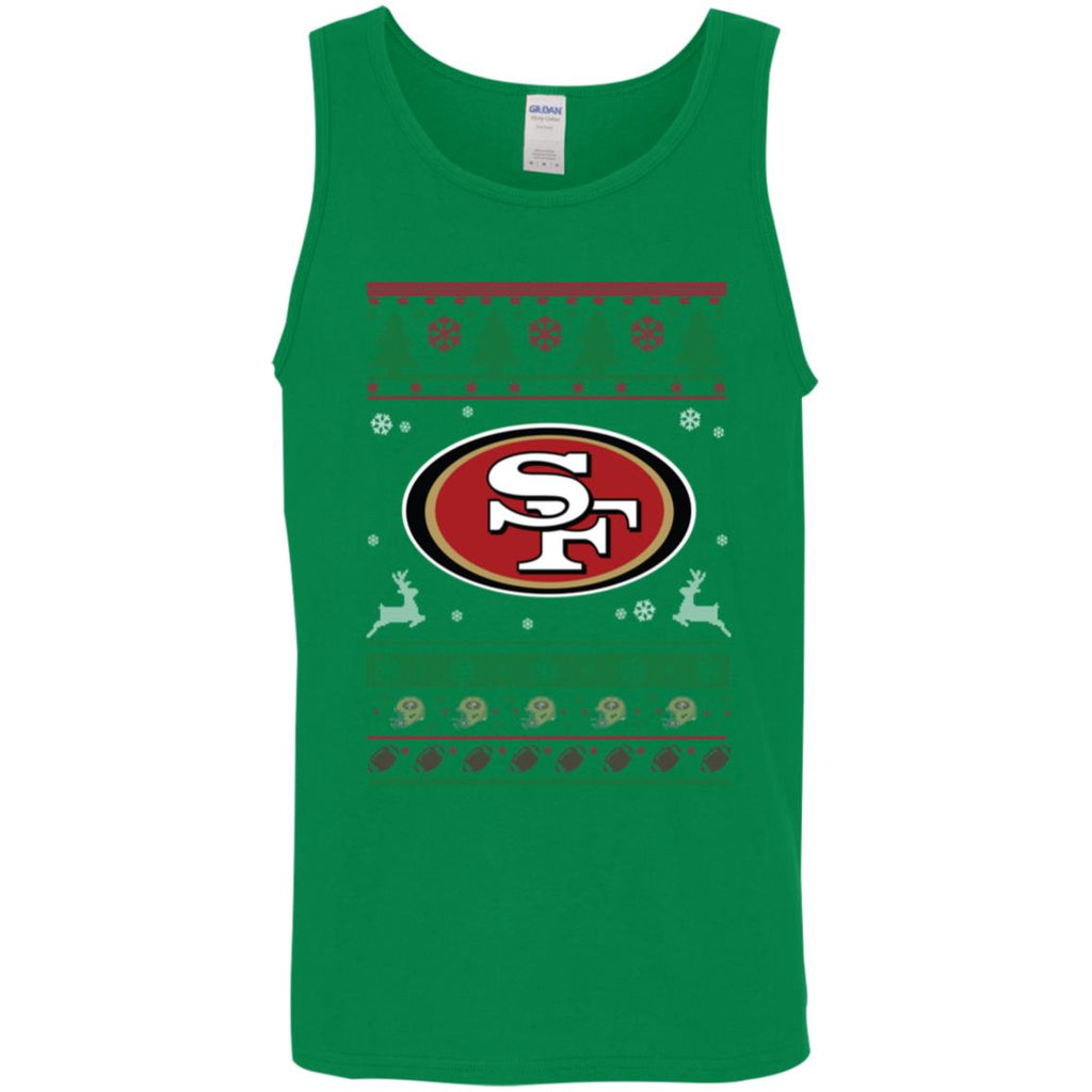 San Francisco 49ers Logo Football Teams Ugly Christmas Sweater Men Tank Top