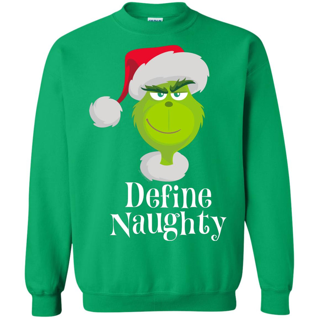 Dr. Seuss The Grinch Naughty Grinch Christmas Unisex Crewneck Pullover Sweatshirt