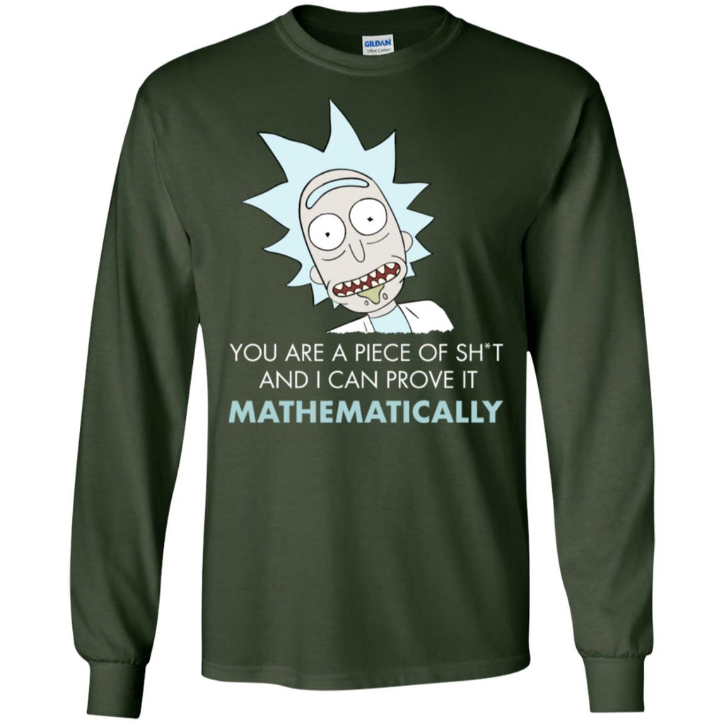 Rick And Morty Mathematical Proof Quote Men Long SLeeve Shirt