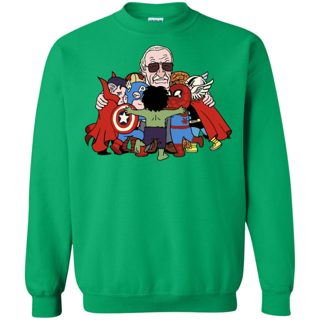 Stan Lee Shirt - Father Of Super Heroes Unisex Crewneck Pullover Sweatshirt