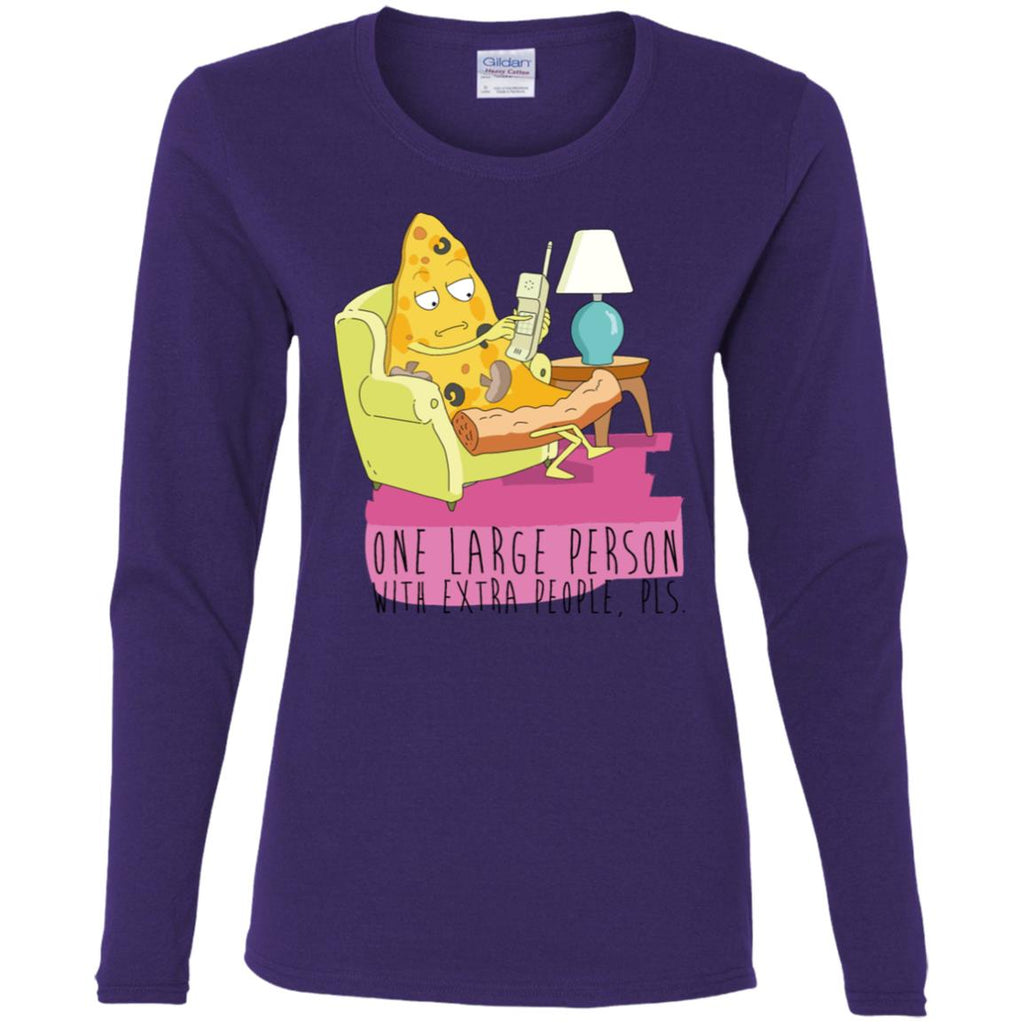 Rick And Morty Large Person With Extra People Women Long Sleeve Shirt