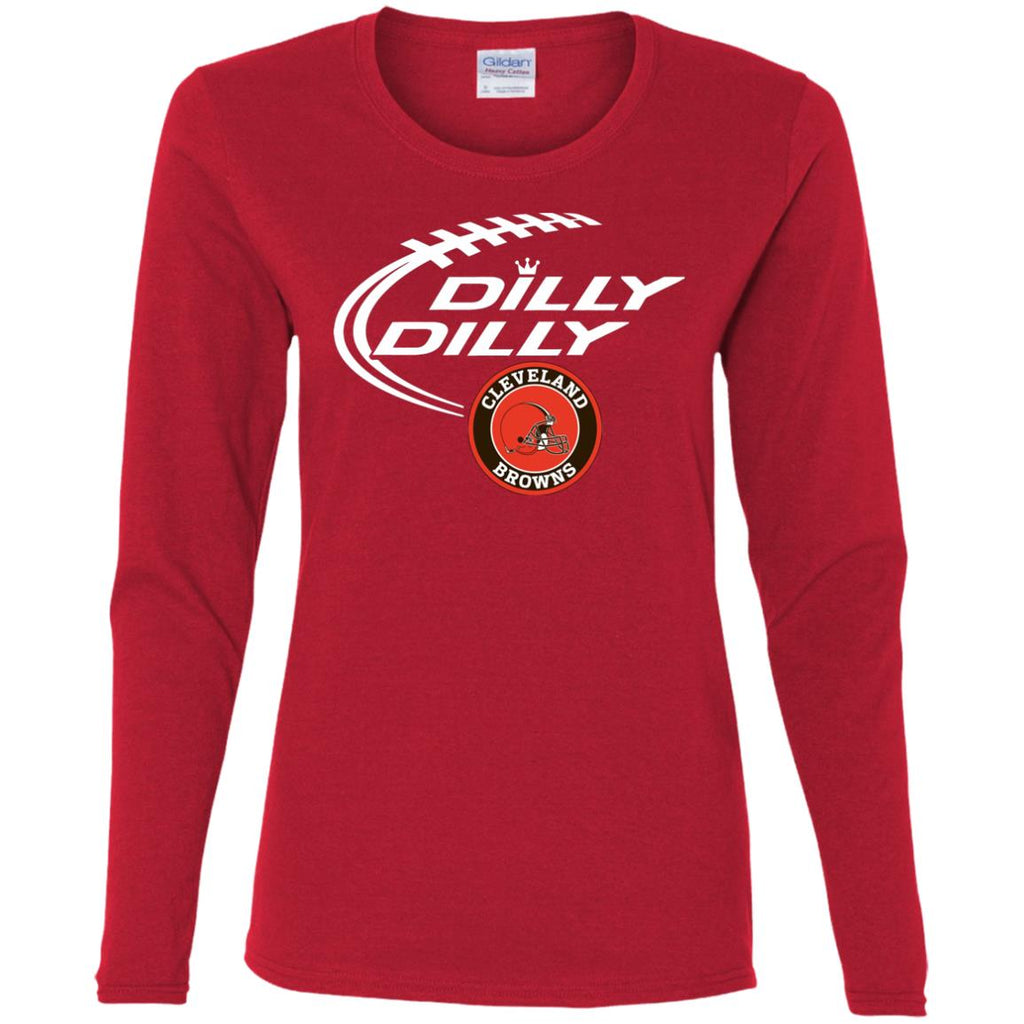 Dilly Dilly Cleverlan Browns Nfl Football Women Long Sleeve Shirt