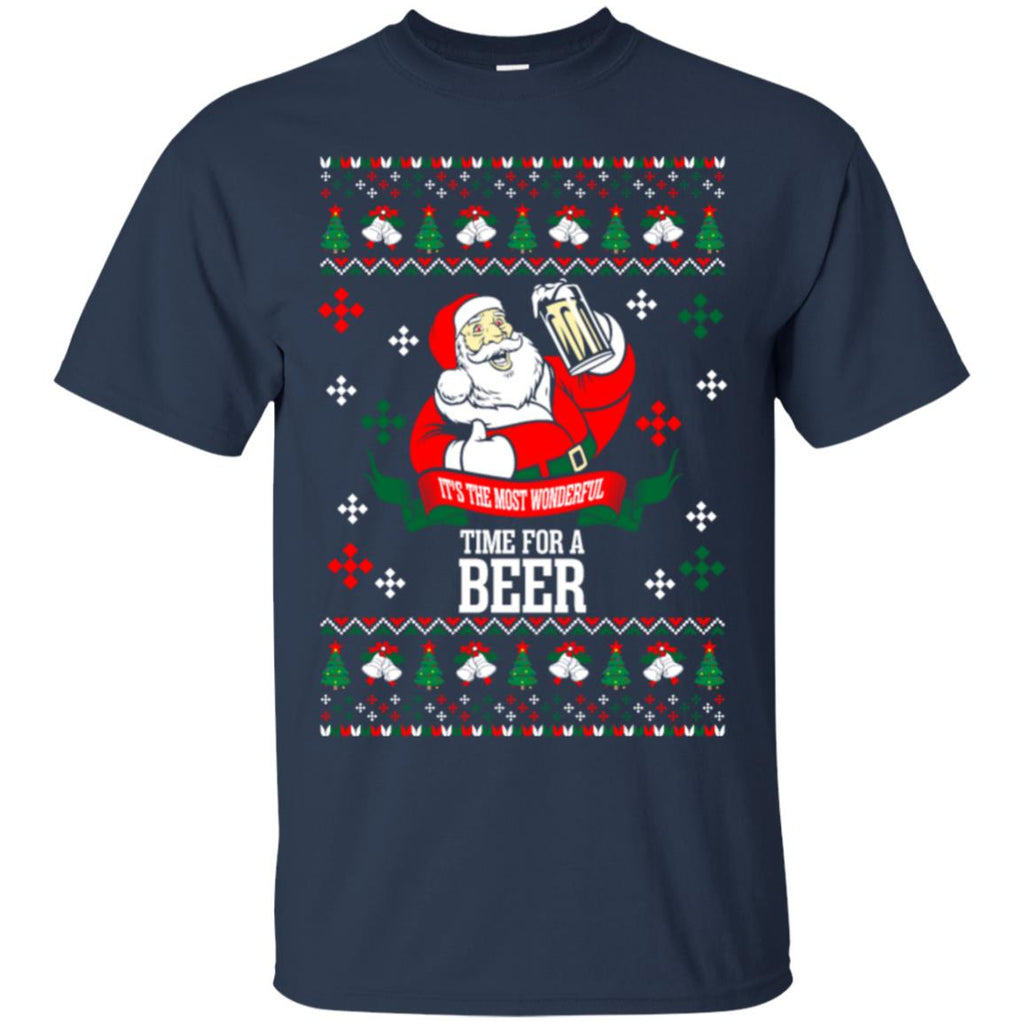 It's The Most Wonderful Time For A Beer Ugly Christmas Men T-Shirt