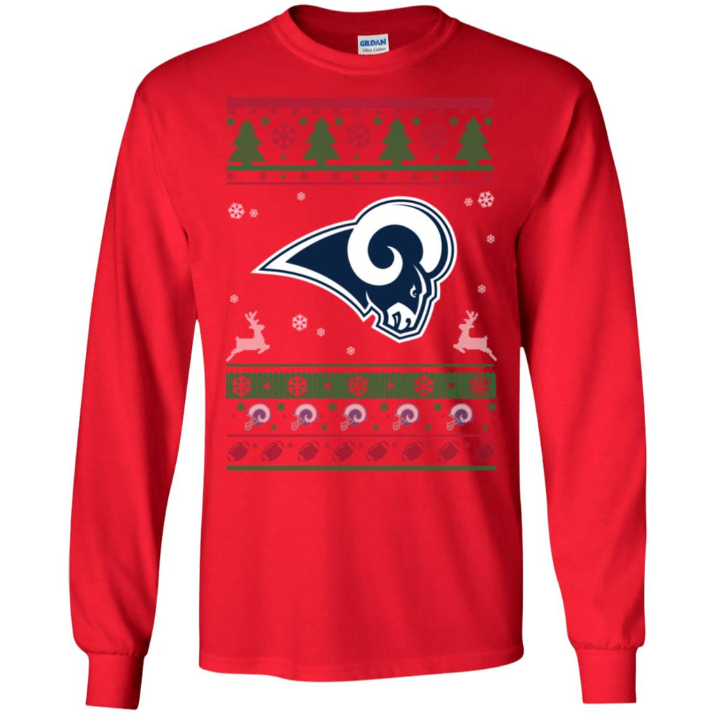 Los Angeles Rams Logo Football Teams Ugly Christmas Sweater Men Long SLeeve Shirt