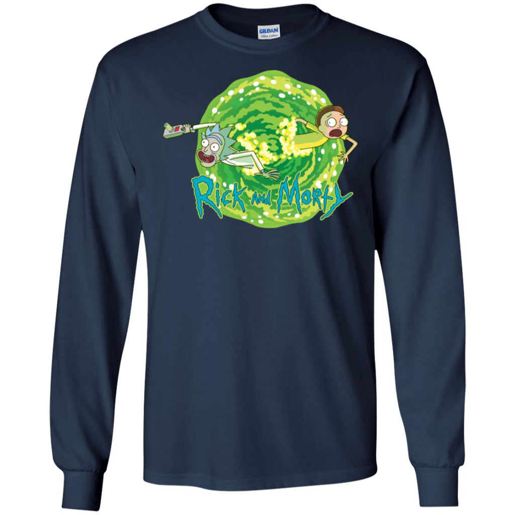 Rick And Morty Multidimensional Travel Men Long SLeeve Shirt