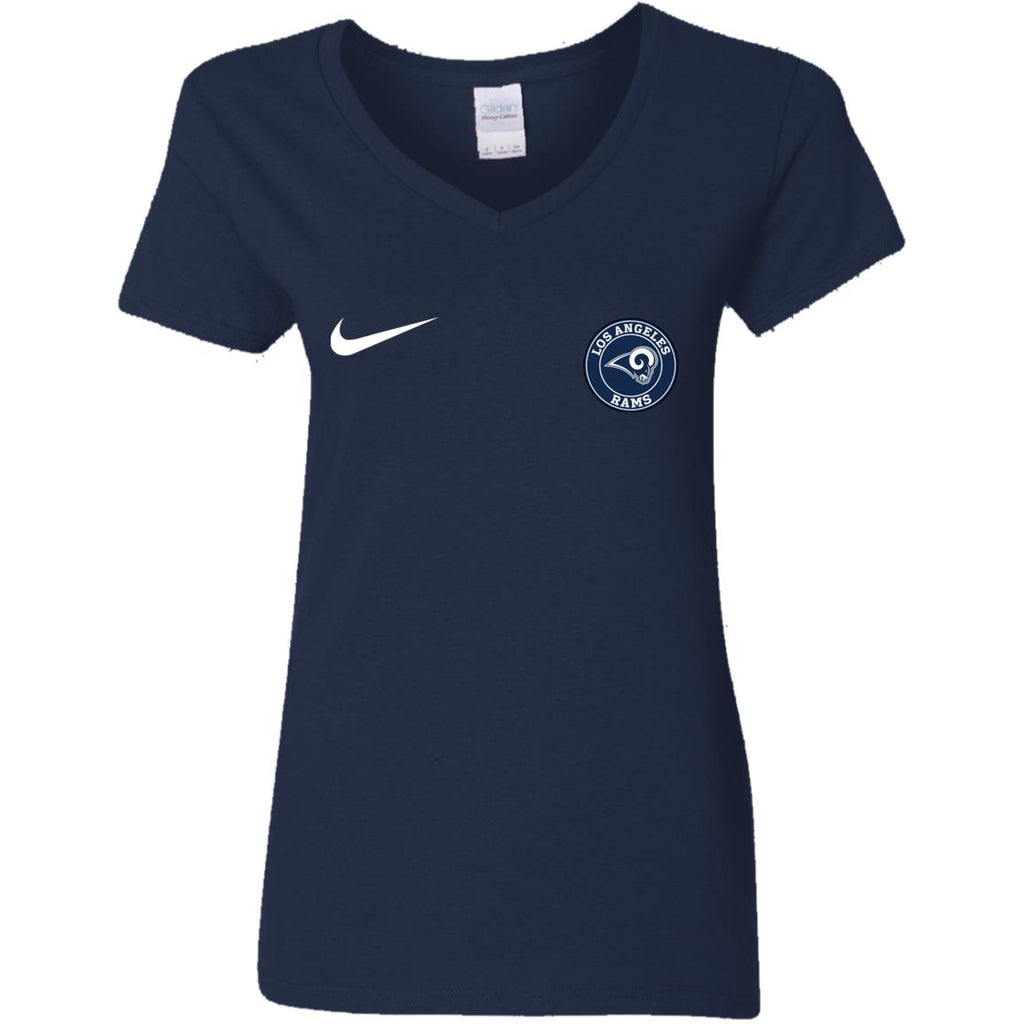 Nike Los Angeles Rams Nfl Football Women V-Neck T-Shirt