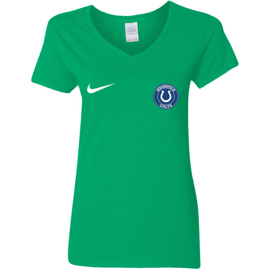 Nike Indianapolis Colts Nfl Football Women V-Neck T-Shirt