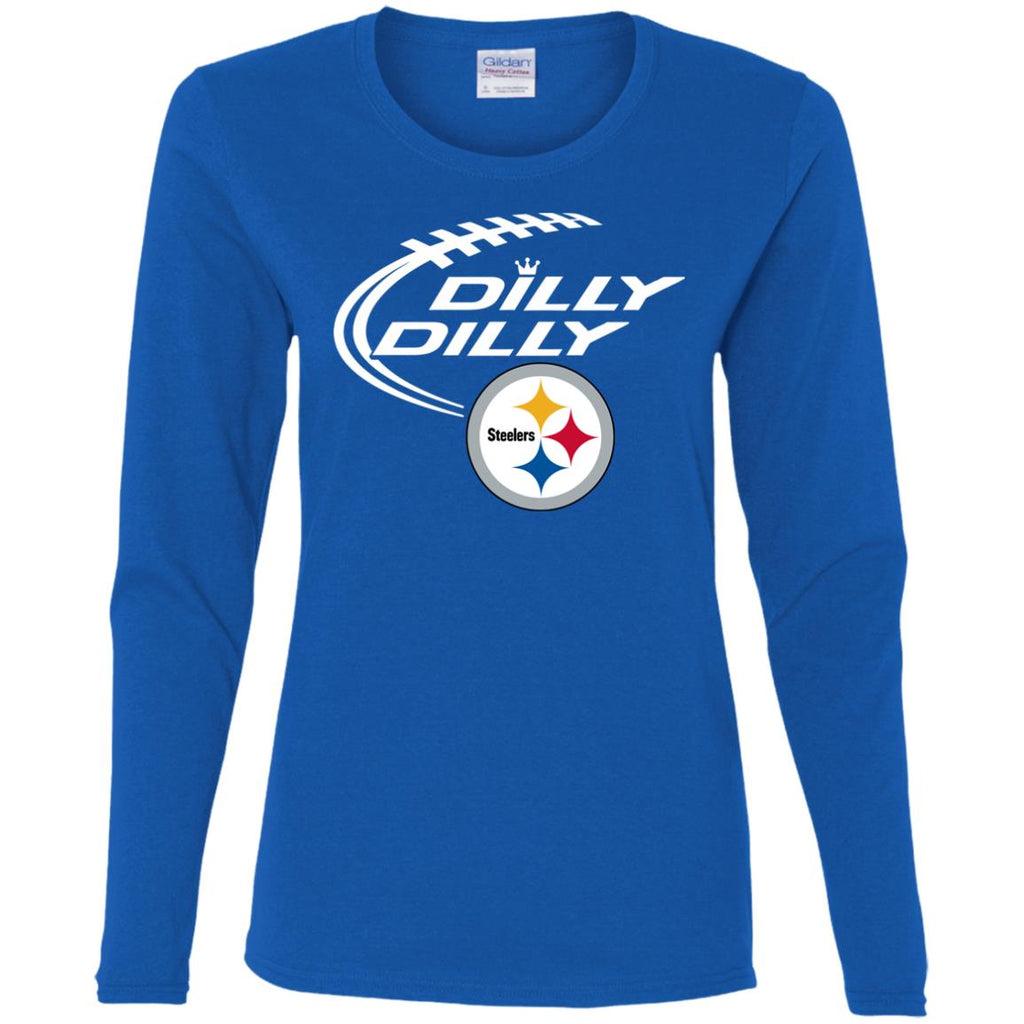 Dilly Dilly Pittsburgh Steelers Logo Nfl Football Women Long Sleeve Shirt