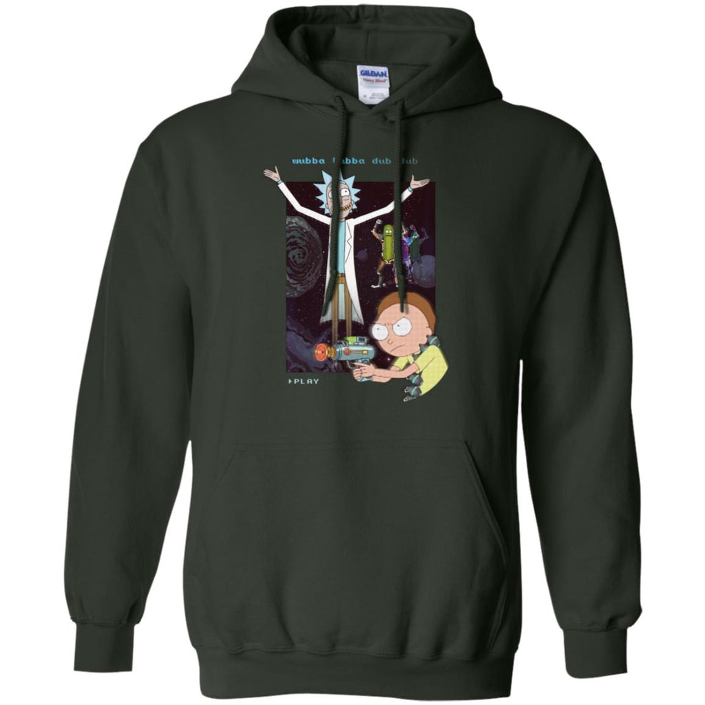 Rick And Morty Retro Video Game Men Pullover Hoodie