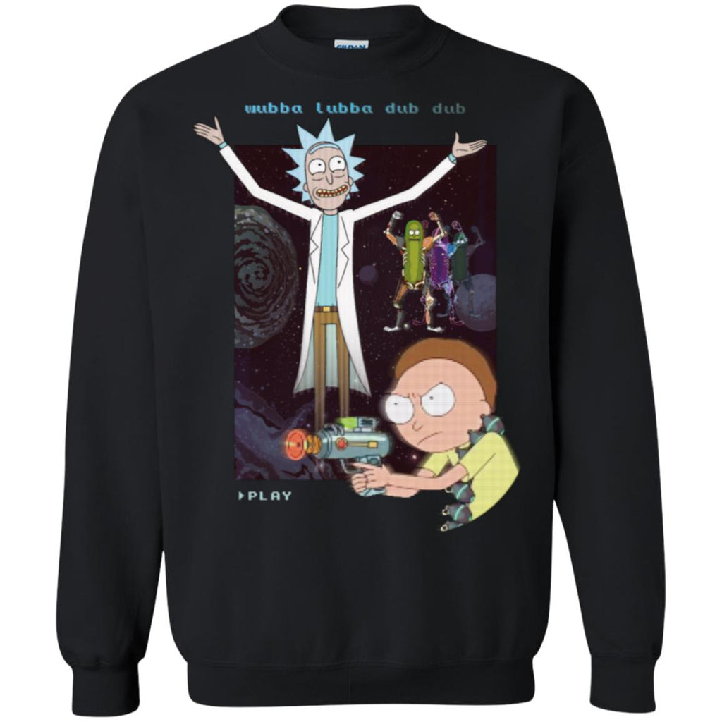 Rick And Morty Retro Video Game Unisex Crewneck Pullover Sweatshirt